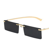 New Rimless Sunglasses Women Square Luxury Eyeglasses