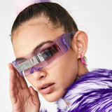 Futuristic Narrow Visor women Sunglasses