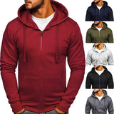 New Solid Color Zipper Hoodies