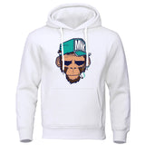 Personality Smoking Monkey Printed Hoodie