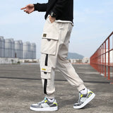 Plain Streetwear Casual Ribbons Cargo Multi-Pockets Pants