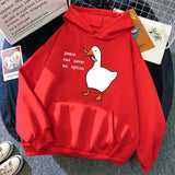 Peace Was Never An Option Goose Printed Graphic Hoodies