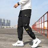 Plain Streetwear Casual Ribbons Cargo Multi-Pockets Pants