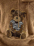 Fluffy Teddy Bear Pattern Hoodies