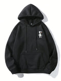 Cartoon Machine Bear Print Oversize Hoodies