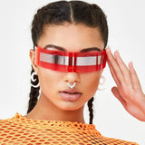 Futuristic Narrow Visor women Sunglasses