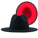 New 2-Colored Felt Fedora Cowboy Cap