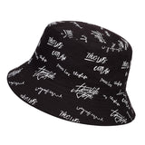 New double-sided  letter printing  bucket hat