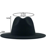 New 2-Colored Felt Fedora Cowboy Cap