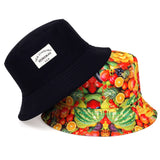 New double-sided  letter printing  bucket hat