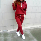 Solid Color 2 Piece Set Swearsuit