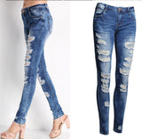 New Blue Ripped Denim Jeans