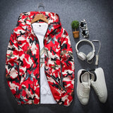 Camouflage Butterfly Print Jacket