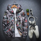 Camouflage Butterfly Print Jacket