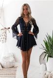 Bohemian Long Sleeve Mini Dress