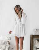 Bohemian Long Sleeve Mini Dress