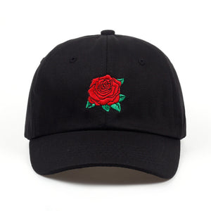 Red Rose Flower Baseball Hats