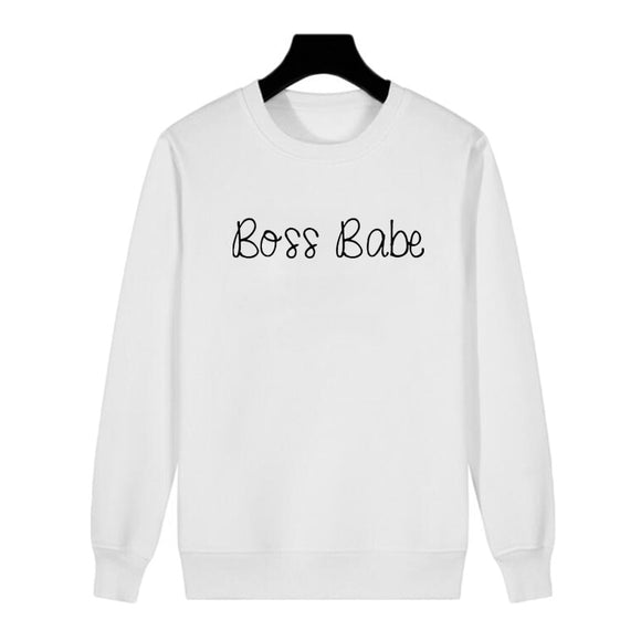 Boss Babe Print Sweater