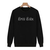 Boss Babe Print Sweater