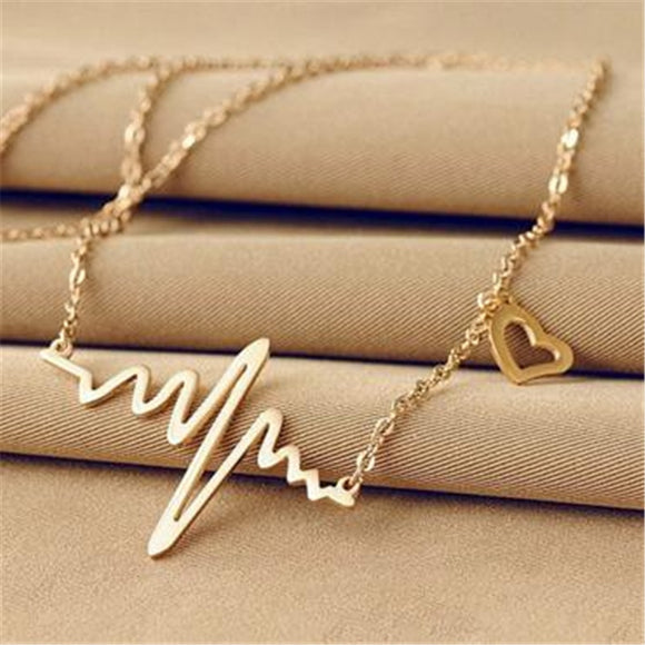 Simple Heart Pulse Necklace
