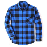 BINJUEMENS Flannel Men's Plaid Slim Fit Shirt